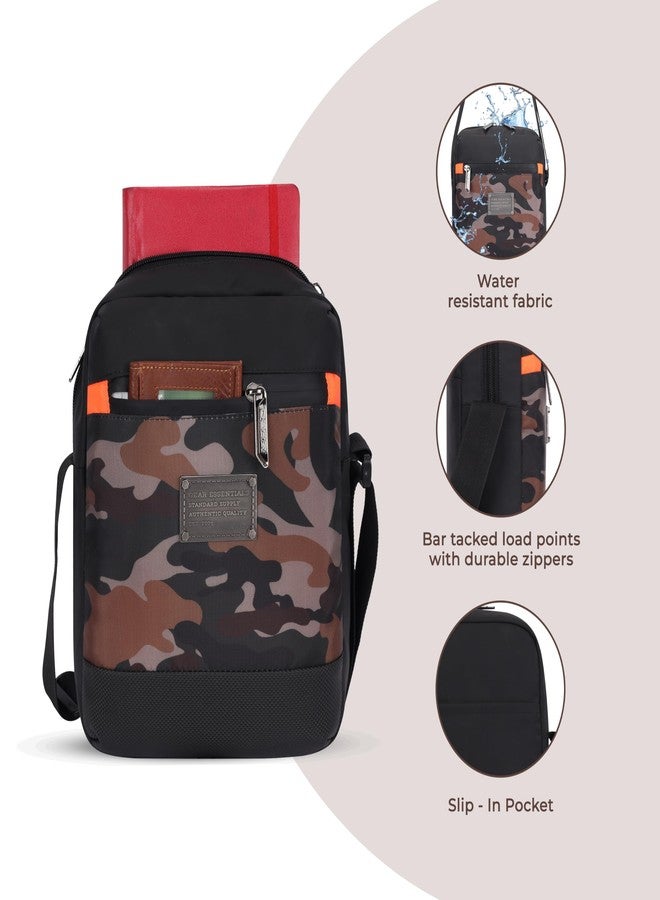 Gear Tactical Water Resistant Sling Bag/Crossbody Bag/Messenger Bag For men/women (Green Camo) - Image 5