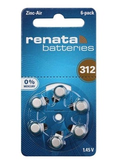 Renata 12-Pieces Renata (Size 312) Hearing Aid 1.45V Zinc-Air 0% Mercury Batteries  - Image 1