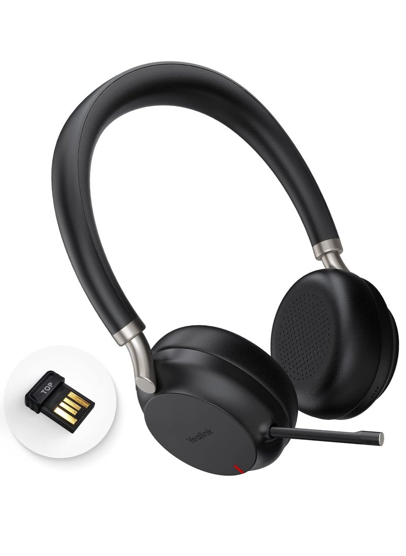 Yealink Yealink BH72 Lite Bluetooth Headset with Microphone Wireless Headset Teams & Zoom Certified Office Headphone with Noise Canceling Mic Retractable Microphone Arm for IP VoIP Phones Computer PC Laptop  - Image 1