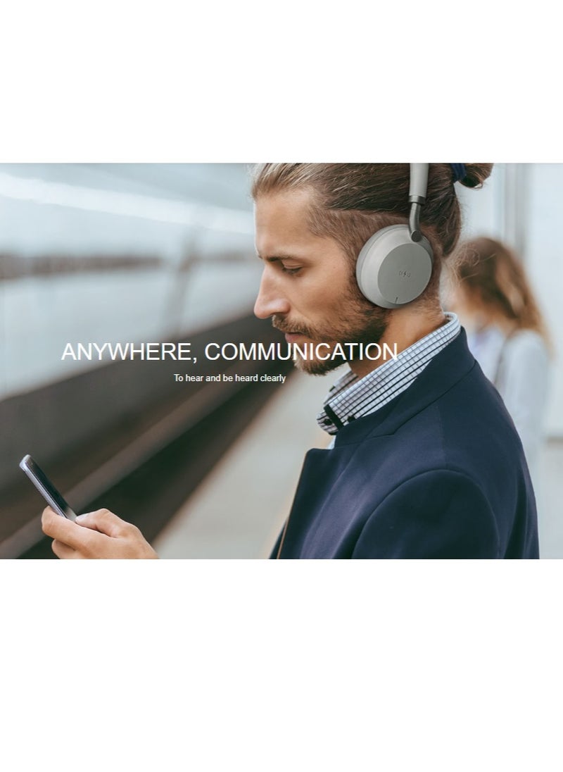 Yealink BH72 Lite Bluetooth Headset with Microphone Wireless Headset Teams & Zoom Certified Office Headphone with Noise Canceling Mic Retractable Microphone Arm for IP VoIP Phones Computer PC Laptop