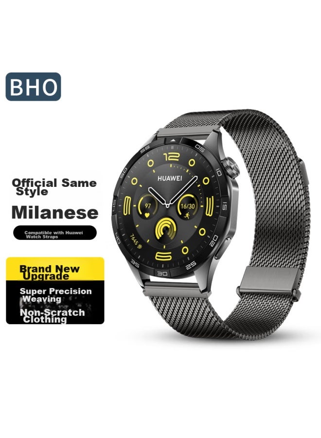 Bho Compatible With Huawei Watch Straps For Gt5pro/gt4/gt3pro/gt2, Milanese Loop Watch Band For Watch4pro/watch3/honor Magic2, Magnetic Metal Watch Strap - Image 1