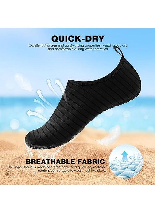 Water Shoes Women Men Aqua Socks Beach Barefoot Quick Drying Aqua Aerobics Swim Pool Non Slip Surf River Lake Snorkeling Kayak Yoga Adult Youth (M Size) - Image 3