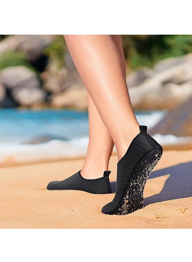 Water Shoes Women Men Aqua Socks Beach Barefoot Quick Drying Aqua Aerobics Swim Pool Non Slip Surf River Lake Snorkeling Kayak Yoga Adult Youth (M Size) - Image 5