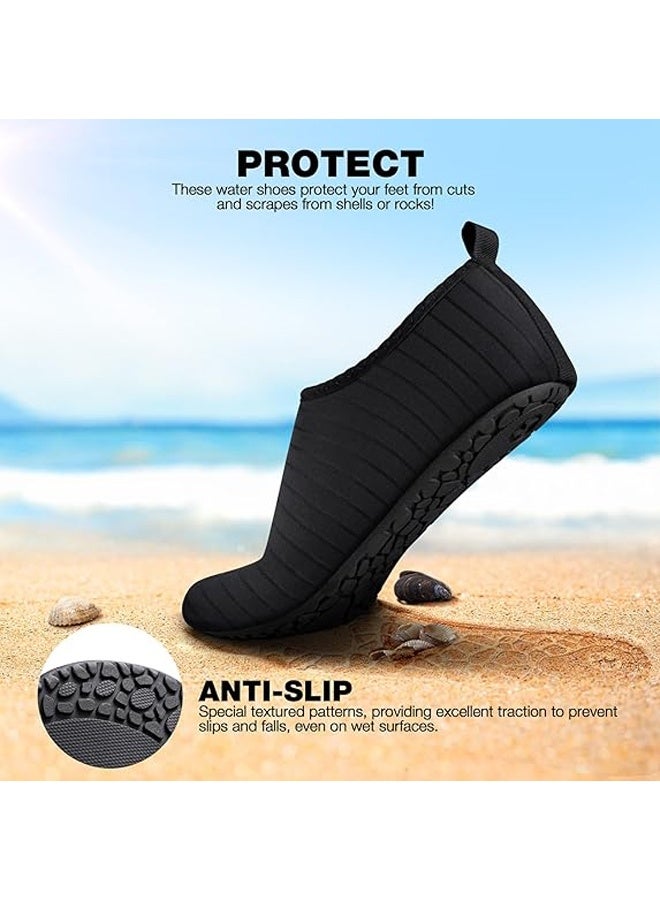 Water Shoes Women Men Aqua Socks Beach Barefoot Quick Drying Aqua Aerobics Swim Pool Non Slip Surf River Lake Snorkeling Kayak Yoga Adult Youth (M Size) - Image 2