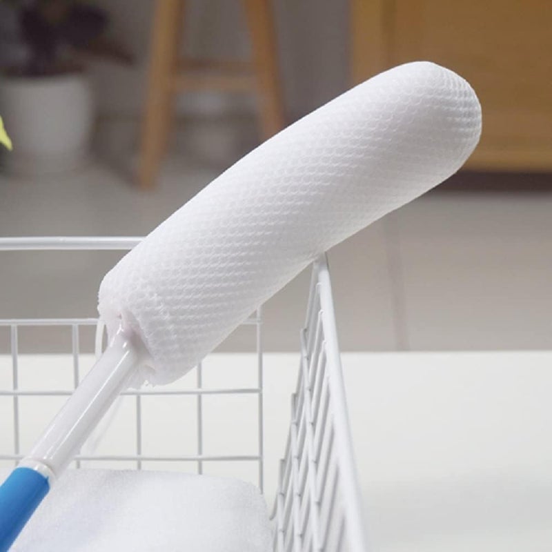 Shuiniba Body Back Bath Brush Curve Long Handle Mesh Bag Sponge Replaceable Scrubbing Brush Exfoliating Skin Shower Brush Length 1535 Inch39cm - Image 4