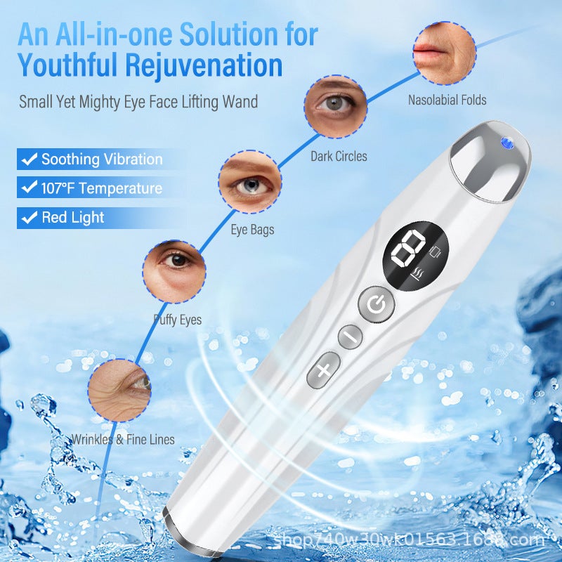 Cross-Border Eye Massager with Color Light, Ion Technology, and Heating Function - Electric Beauty Pen for Puffiness Relief - Image 3