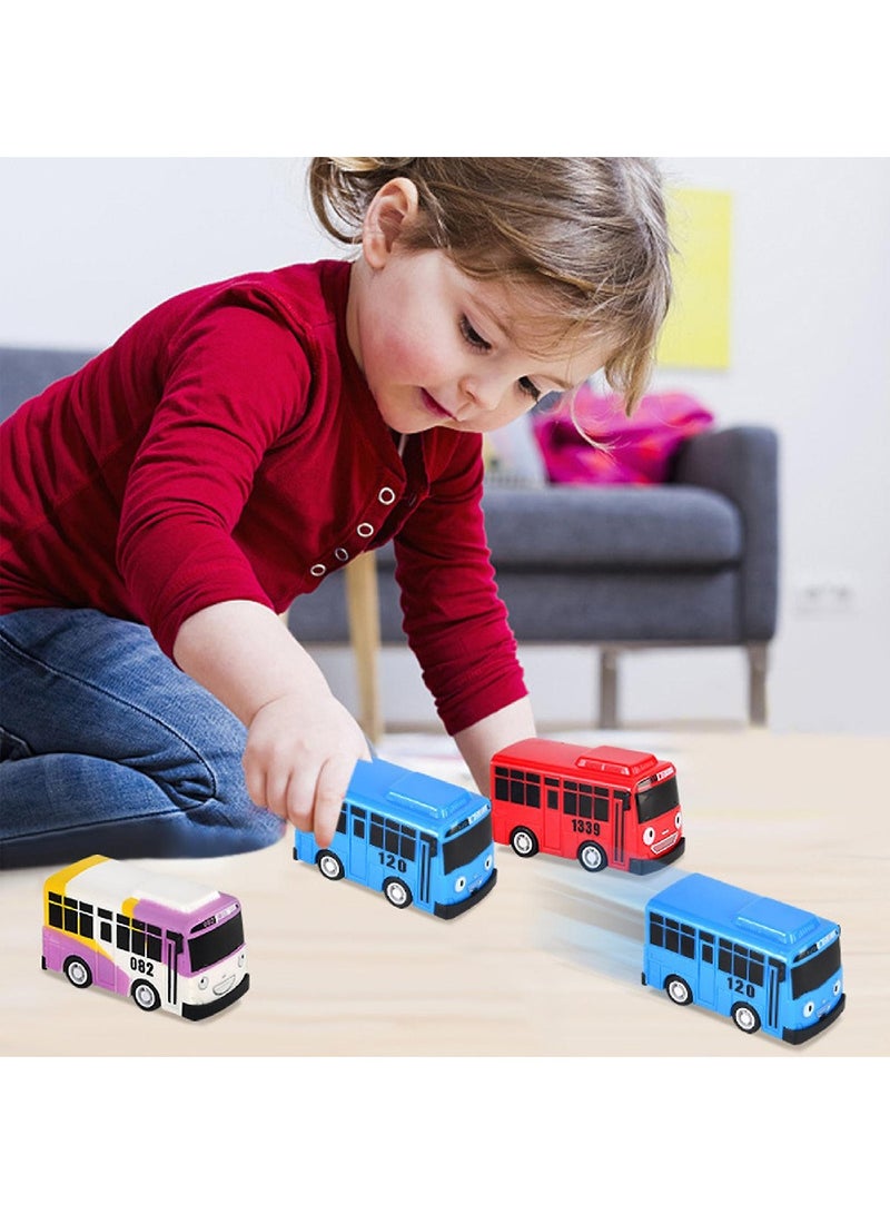 general Mini Bus Children's Toy Set Model Pull-Back Car 5 Piece - Image 3