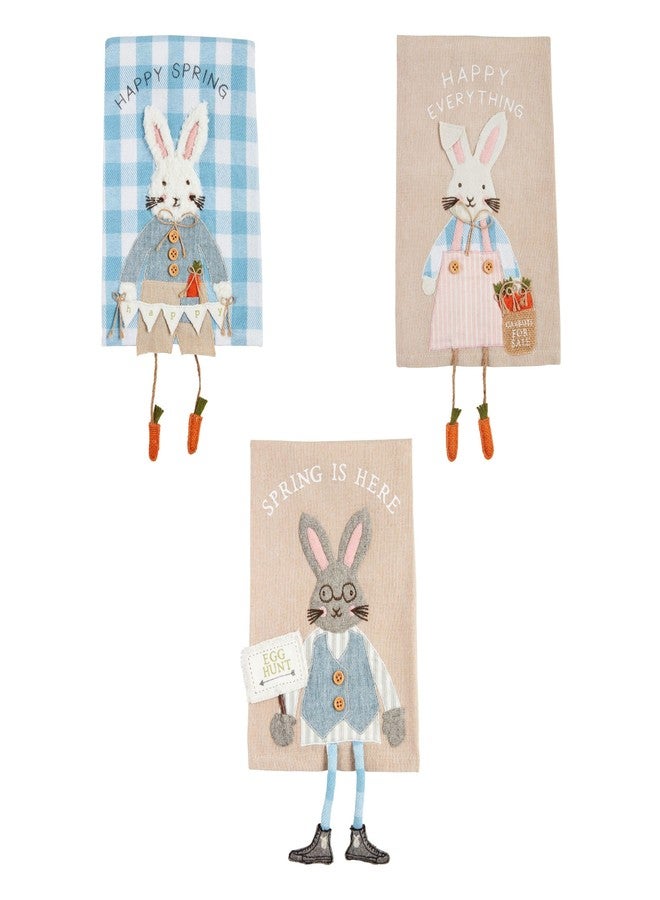 مد باي مناشف عيد الفصح المتدلية بتصميم فطيرة الطين، كل شيء سعيد؛ 14 بوصة × 21 بوصة - Image 2