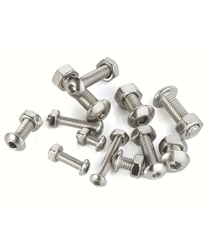 600Pcs M3 M4 M5 M6 Stainless Steel Hexagon Socket Bolts Nuts Washers Combination Set Hexagon Socket Round Head Screws DIY Tool Screw Nut Kit - Image 2