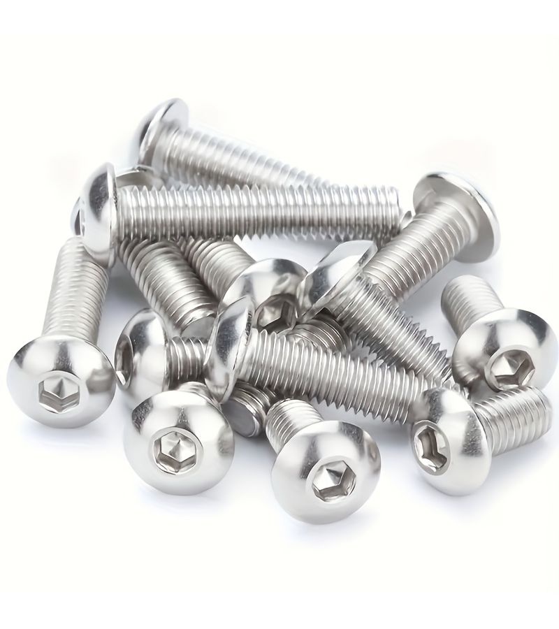 600Pcs M3 M4 M5 M6 Stainless Steel Hexagon Socket Bolts Nuts Washers Combination Set Hexagon Socket Round Head Screws DIY Tool Screw Nut Kit - Image 1