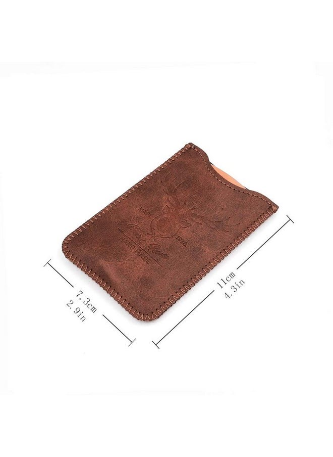 menesia - Menesia Wooden Comb with Durable Case - Fine & Coarse Teeth, Pocket Comb for Beards, Mustaches & Hair, Brown Deer Design - Image 1