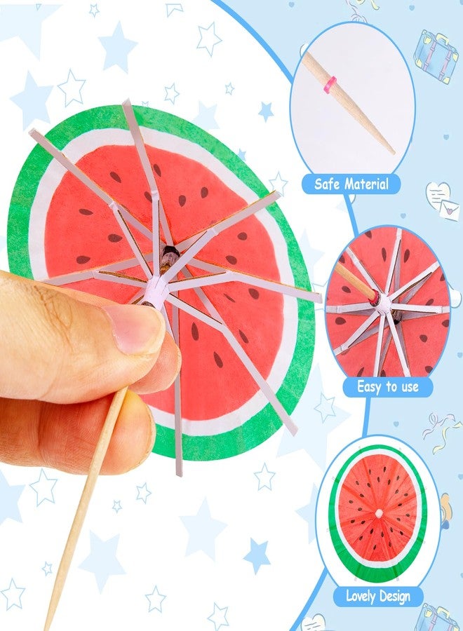 FFNIU Drink Umbrellas, 150 Pcs Cocktail Umbrellas for Drinks, Drink Cocktail Picks Tiki Bars, Fruit Plate and Birthday Party, Assorted Colors, 3 Styles - Image 4