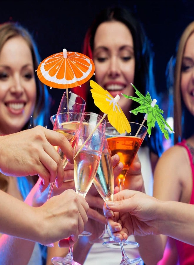 FFNIU Drink Umbrellas, 150 Pcs Cocktail Umbrellas for Drinks, Drink Cocktail Picks Tiki Bars, Fruit Plate and Birthday Party, Assorted Colors, 3 Styles - Image 3