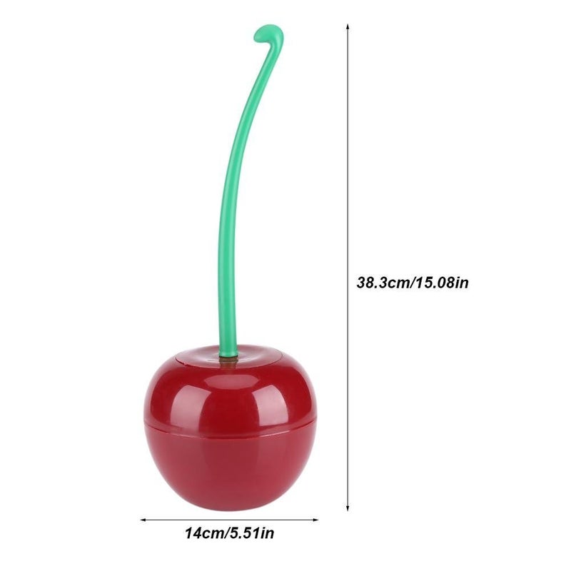 Maharsh Cherry Toilet Brush Set Plastic Toilet Cleaning Brush Plastic Seal Design (Red) - Image 3