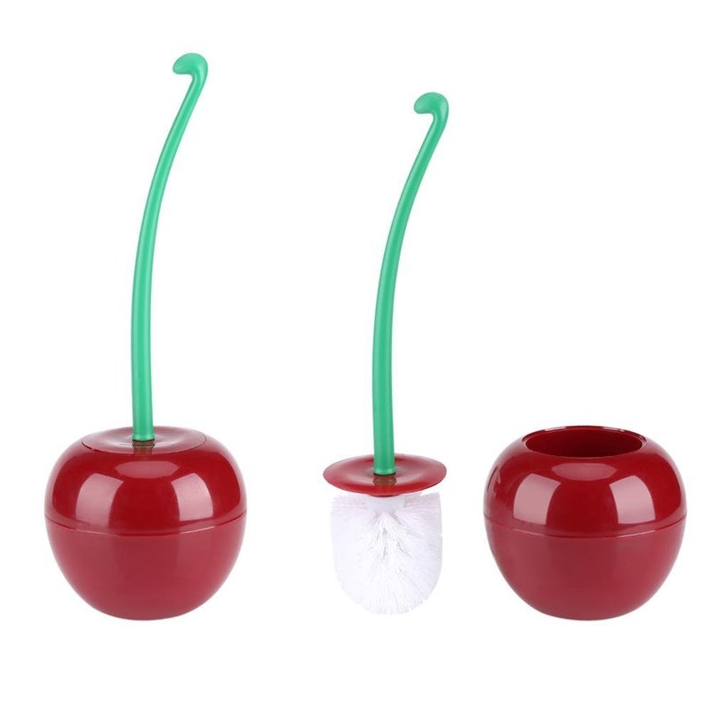 Maharsh Cherry Toilet Brush Set Plastic Toilet Cleaning Brush Plastic Seal Design (Red) - Image 2