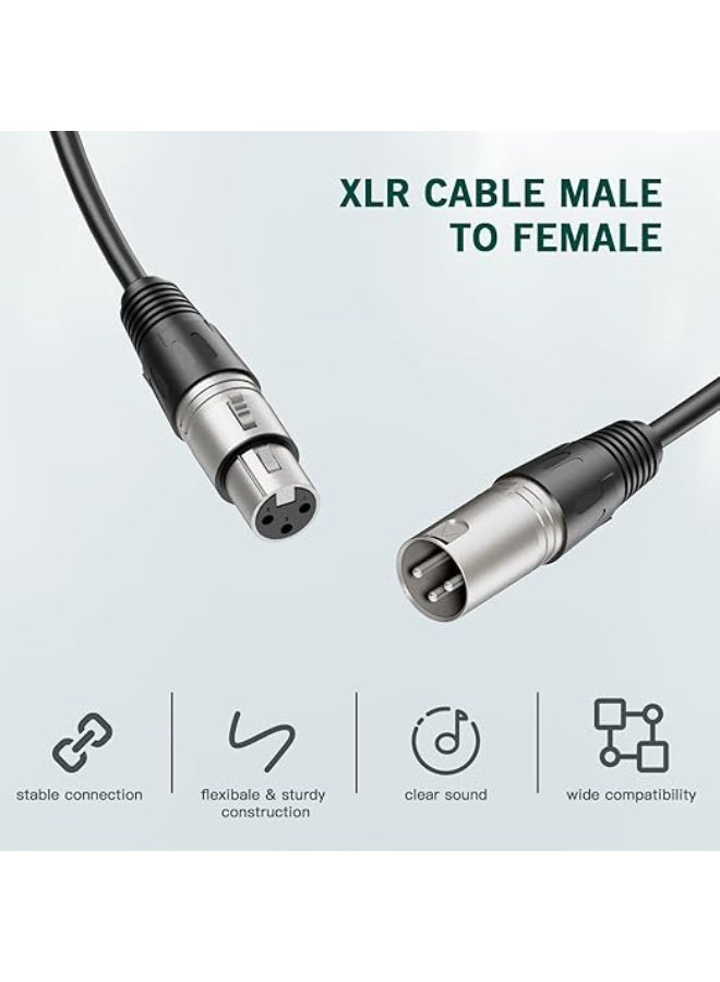 FIFINE XLR Microphone Cable 10ft, XLR Male to Female Mic Audio Cord with Balanced 3 PIN, Speaker Cable, Mic Wire, for Recording Podcast Streaming, Black-L9 - Image 5