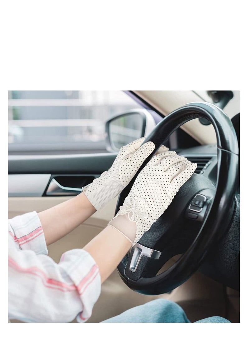 SYOSI Sun Protective Gloves for Women Summer UV Protection Sunblock Gloves Lace Gloves Elegant Short Gloves Party Gloves Touchscreen Gloves for Women Girls 4 Pairs - Image 3