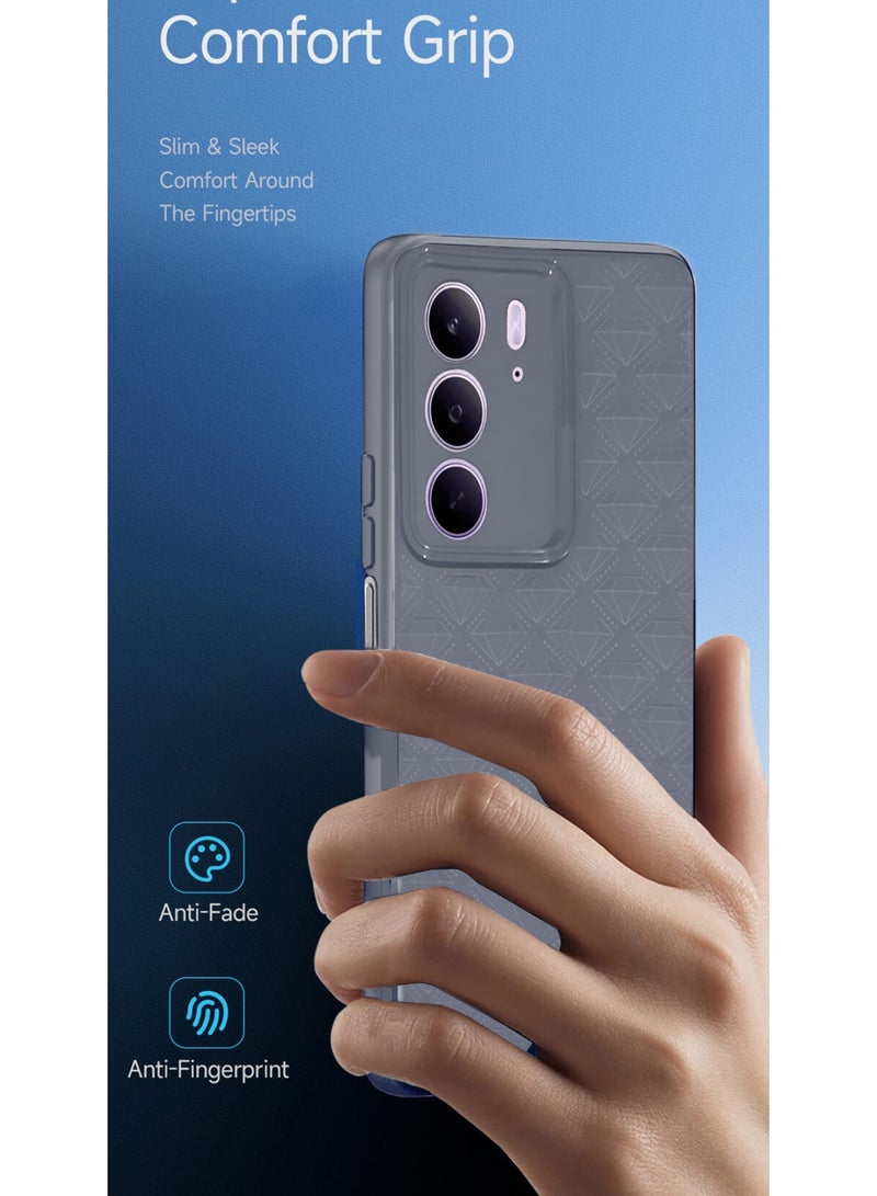 Wtech Realme C75 5G 2025 Liquid Silicone Carbon Fiber Texture Case Cover (MCFPSN) - Grey - Image 2