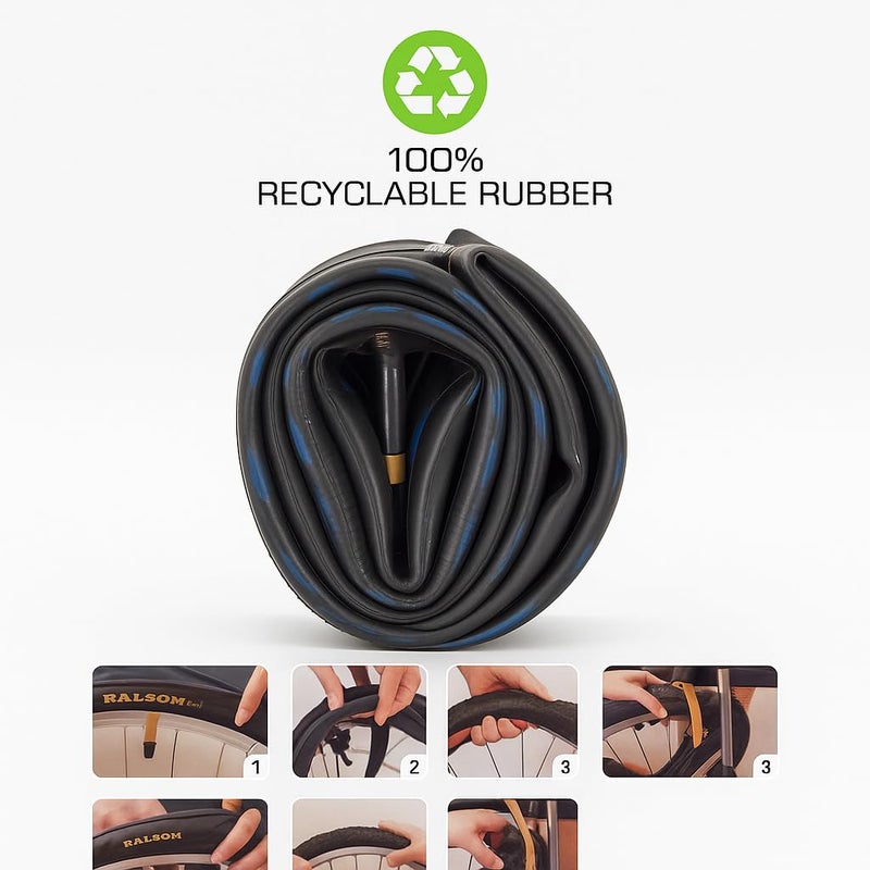 RALSON 16 Inch Bicycle Inner Tube (16x1.50–16x2.125) Fits 40-305/47-305/50-305/54-305/57-305 | 48mm AV Schrader Valve | Butyl Rubber Tube for Kids Bike, BMX, Scooter, Stroller, Folding - Image 3