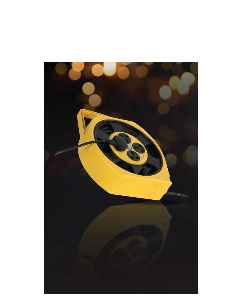 مقبس طاقة 15 متر، 4 مقابس عالمية، سلك نحاسي نقي، مقبض محمول - Image 3