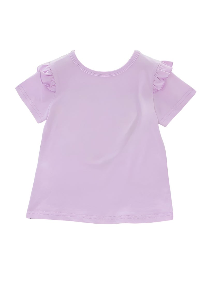 D'Daniela D' Daniela - Elsa Little Sparkle Royals T-Shirt- Purple - Image 2