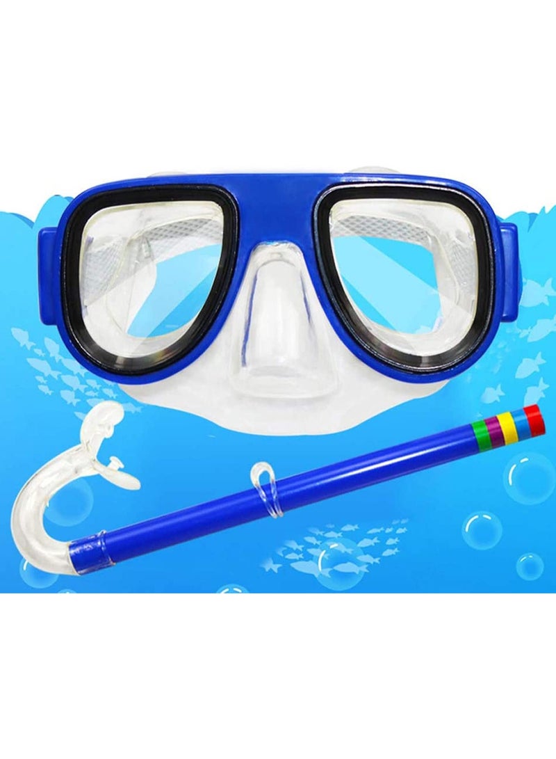 مجموعة نظارات الغوص للأطفال والشباب مع أنبوب سنوركل مقاوم للصدمات ومضاد للضباب، إكسسوارات للرياضات المائية والغوص - Image 3