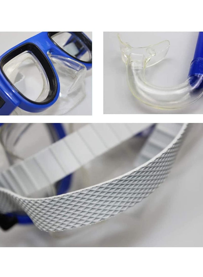 مجموعة نظارات الغوص للأطفال والشباب مع أنبوب سنوركل مقاوم للصدمات ومضاد للضباب، إكسسوارات للرياضات المائية والغوص - Image 4