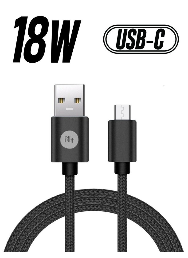 Type C Cable 1M USB Cable Black Nylon Braided Fast Charging Compatible with Samsung Galaxy S21, Note 20, M12, M52, A13, A23, A53, MacBook Pro, Nintendo Switch, Huawei, GoPro Hero 7,PS5, etc - pzsku/Z6EA94991161D79F67DDEZ/45/_/1738267214/79c4893c-45e7-4db7-9654-2686635daba1