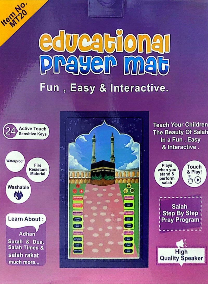 Smart electronic Islamic prayer rug for children, interactive learning in 10 languages, a fun and educational gift for children - Image 3
