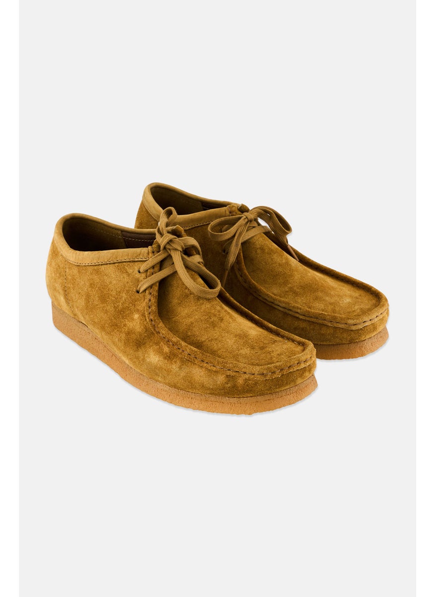clarks Men Standard Wallabee Lace Up Casual Shoes, Khaki  - Image 1