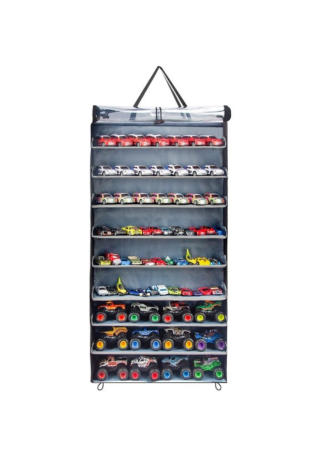 KISLANE Display Case Compatible With Toy Cars, Matchbox Cars, Monster Trucks, Dustproof Hanging Display Case For Toy Cars, Matchbox Cars, Monster Trucks (Rectangular-Black) - Image 1
