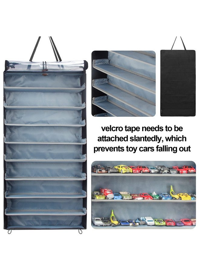 KISLANE Display Case Compatible With Toy Cars, Matchbox Cars, Monster Trucks, Dustproof Hanging Display Case For Toy Cars, Matchbox Cars, Monster Trucks (Rectangular-Black) - Image 4