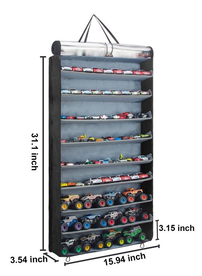 KISLANE Display Case Compatible With Toy Cars, Matchbox Cars, Monster Trucks, Dustproof Hanging Display Case For Toy Cars, Matchbox Cars, Monster Trucks (Rectangular-Black) - Image 5
