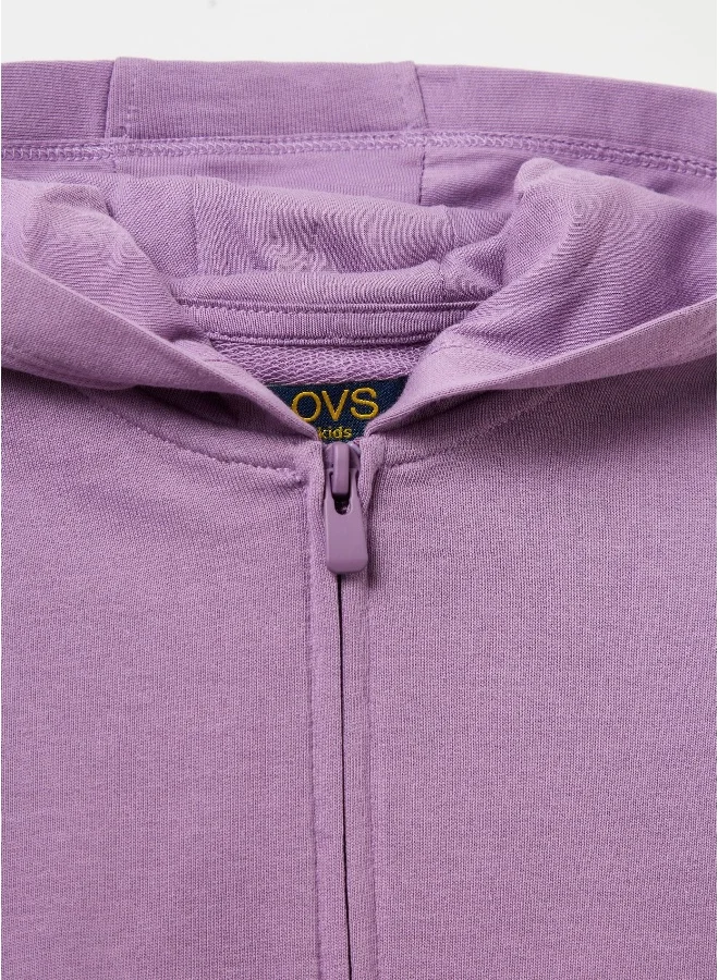 Ovs Full-zip sweatshirt in solid colour French terry