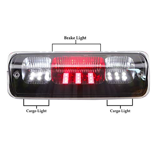 Bomusou Fit for 2004-2008 Ford F150 3rd Brake Light, for 2007-2010 Ford Explorer Sport Trac High Mount Brake Light Cargo Light for 7L3Z-13A613-B (Black Housing Clear Lens) - Image 3