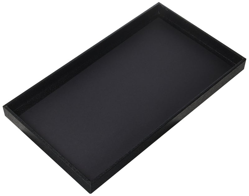 Regal Pak 3-Piece 1 -Inch Deep Black Full Size Plastic Stackable Jewelry Tray 14 3/4" X 8 1/4" X 1"H - Image 1