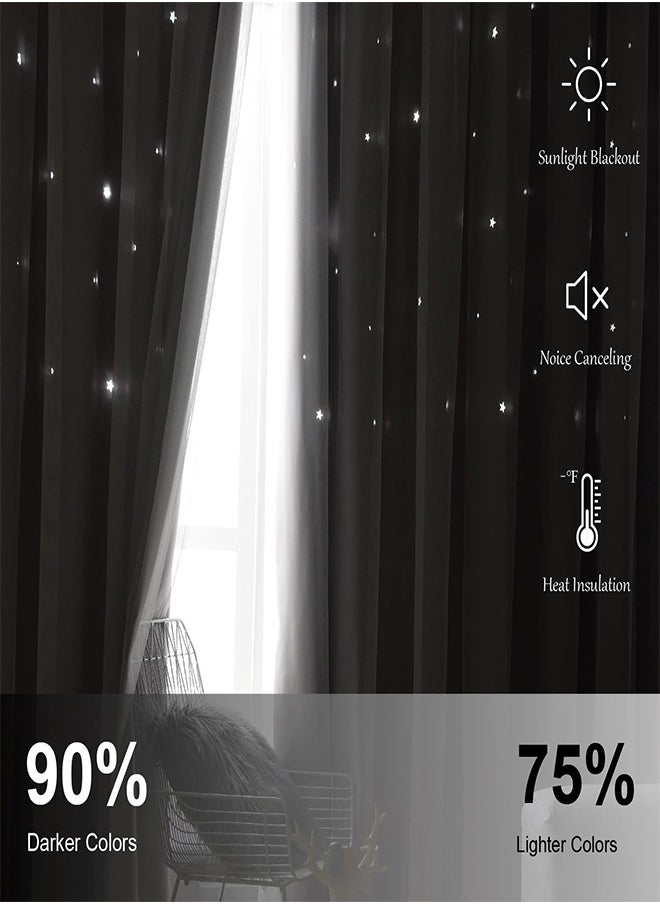 كي واي دي - ستائر التعتيم Fabric Nation ستائر غرفة نوم معزولة حراريا لغرفة المعيشة 100x250 سم - Image 1