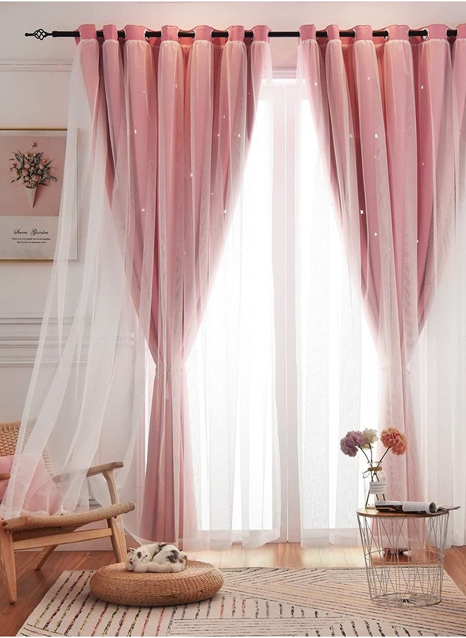 كي واي دي - ستائر التعتيم Fabric Nation ستائر غرفة نوم معزولة حراريا لغرفة المعيشة 100x250 سم - Image 1