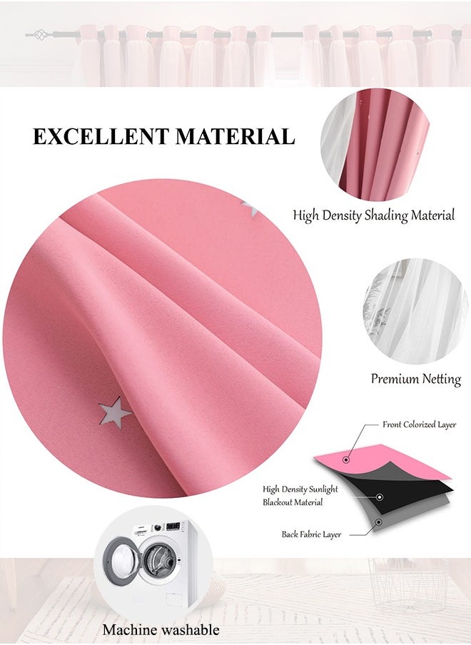 كي واي دي - ستائر التعتيم Fabric Nation ستائر غرفة نوم معزولة حراريا لغرفة المعيشة 100x250 سم - Image 1