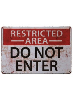 STORE 2508 Store2508 Vintage Metal Tin Sign Poster – Restricted Area Do Not Enter 30x20 Cm  - Image 1
