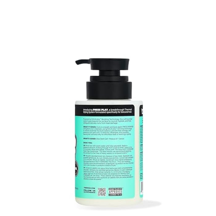 The Doux PRESS REWIND and FAST FORWARD Bundle - Shampoo and Conditioner Set for Curly Hair - With Aloe Stem Cell, Cactus, and Pataua Oil - Image 2