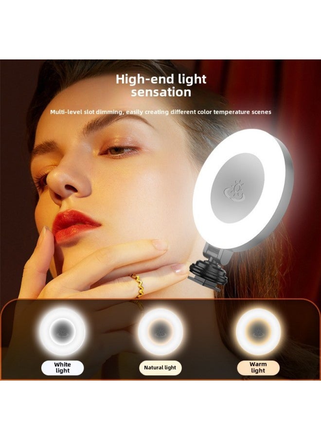 Generic D07 Mobile Phone Beauty Fill Light Selfie Live Broadcast Round Flash Charging Soft Light Fill Light-Specifications:D07 Beauty Light White (Standard)  - Image 3