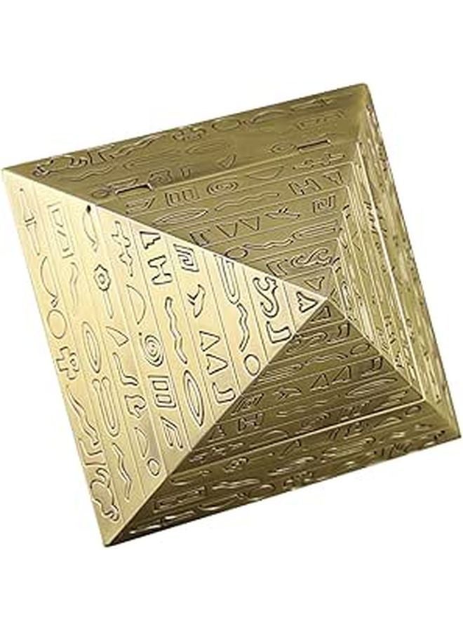 Metal Pyramid Ashtray for Office Home Desktop Decor Statue - Image 1