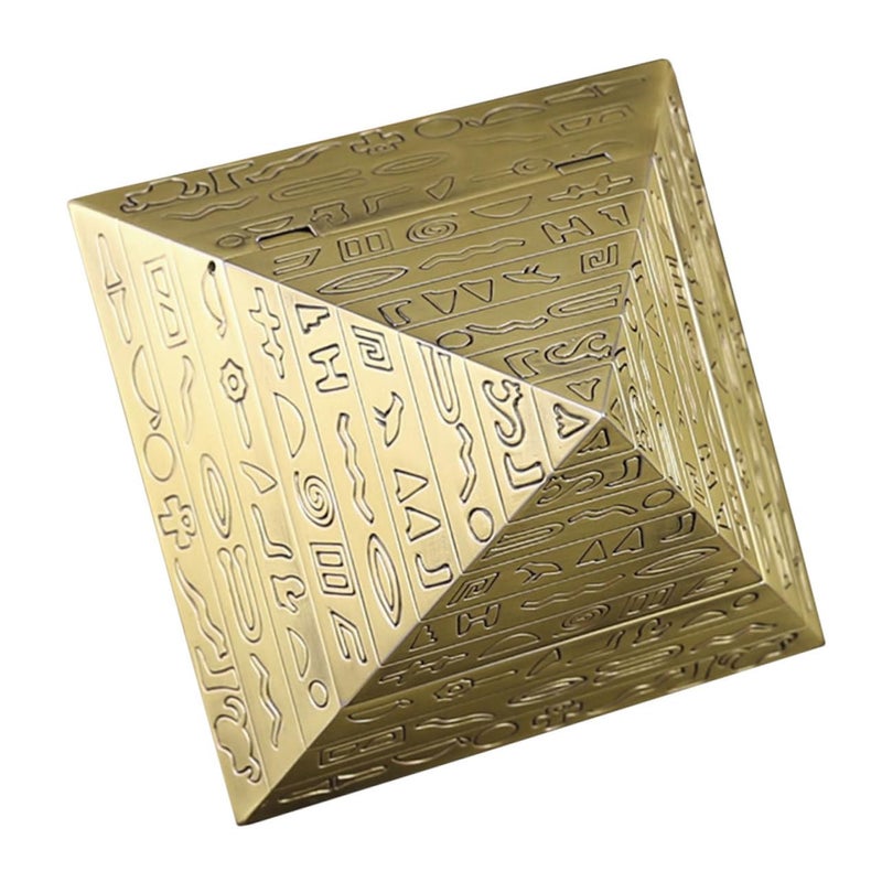 Metal Pyramid Ashtray for Office Home Desktop Decor Statue - Image 2