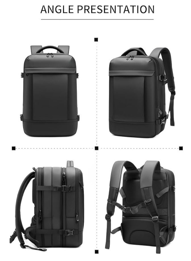 Skycare 39L Business Travel Waterproof Backpack, Multi-functional Large Capacity Expandable Computer Bag for Handheld or Shoulder Carry - Image 3