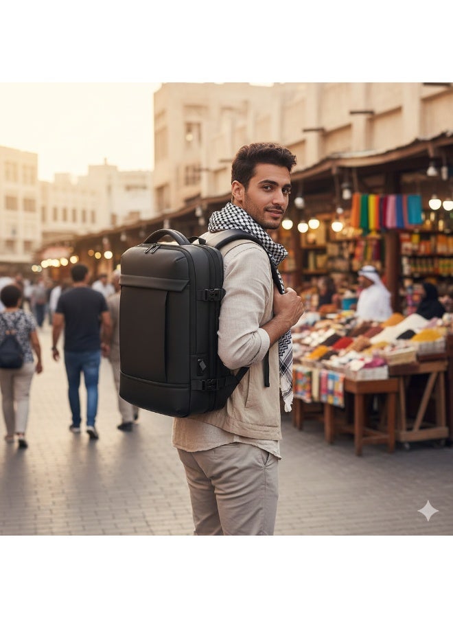 Skycare 39L Business Travel Waterproof Backpack, Multi-functional Large Capacity Expandable Computer Bag for Handheld or Shoulder Carry - Image 2