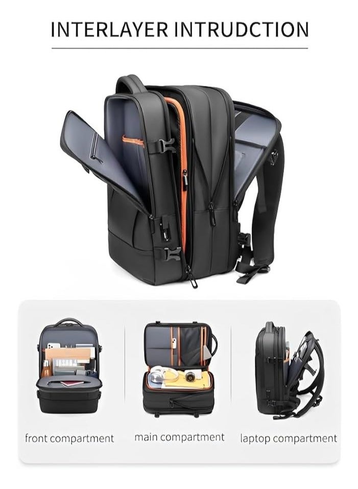 Skycare 39L Business Travel Waterproof Backpack, Multi-functional Large Capacity Expandable Computer Bag for Handheld or Shoulder Carry - Image 4