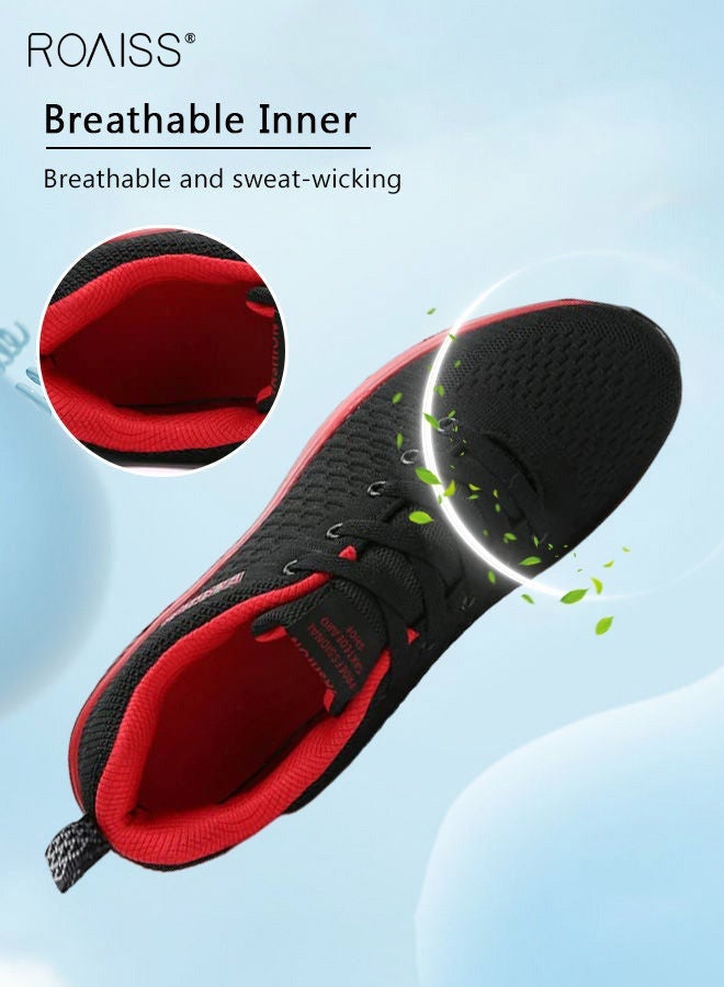 roaiss Men Stylish Low Top Sneakers, Lightweight Breathable Trainers for Men, Lace up Non Slip Sports Shoes, Shock Absorbing Athletic Shoes with Soft Lining, Suitable for Daily Wear, Running and Outdoor Activities - Image 5