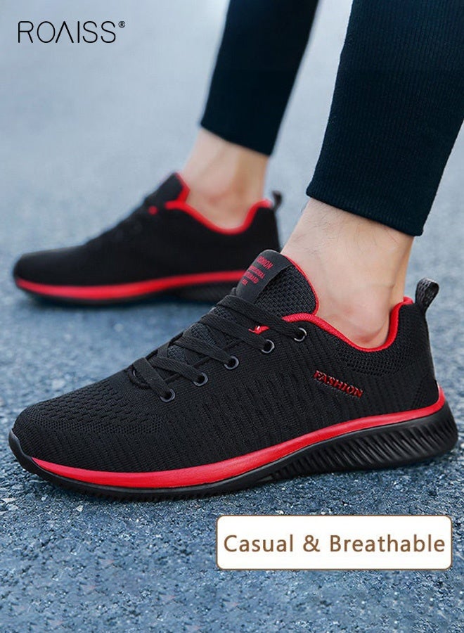 roaiss Men Stylish Low Top Sneakers, Lightweight Breathable Trainers for Men, Lace up Non Slip Sports Shoes, Shock Absorbing Athletic Shoes with Soft Lining, Suitable for Daily Wear, Running and Outdoor Activities - Image 1