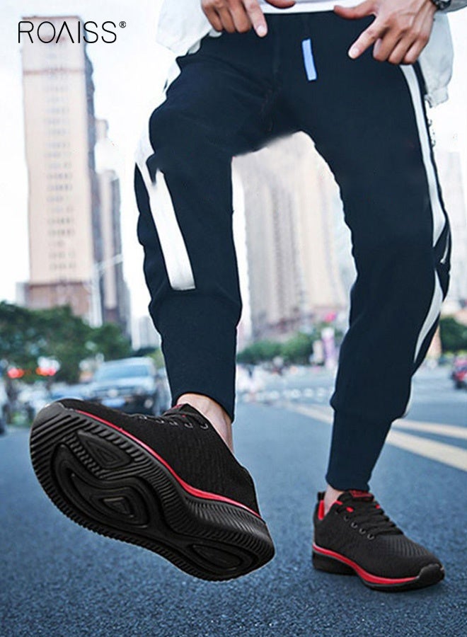 roaiss Men Stylish Low Top Sneakers, Lightweight Breathable Trainers for Men, Lace up Non Slip Sports Shoes, Shock Absorbing Athletic Shoes with Soft Lining, Suitable for Daily Wear, Running and Outdoor Activities - Image 4